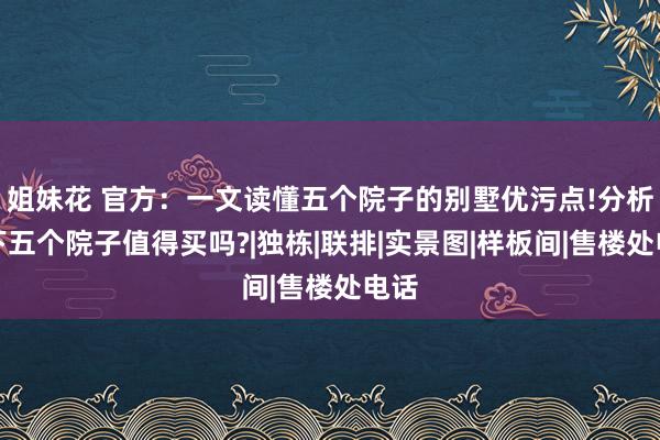 姐妹花 官方：一文读懂五个院子的别墅优污点!分析一下五个院子值得买吗?|独栋|联排|实景图|样板间|售楼处电话